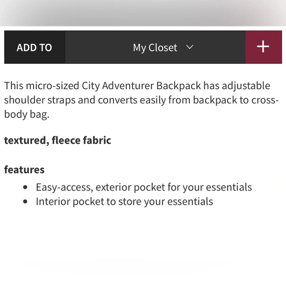 Lululemon City Adventurer Backpack Micro 3L  Fleece Black / Gold